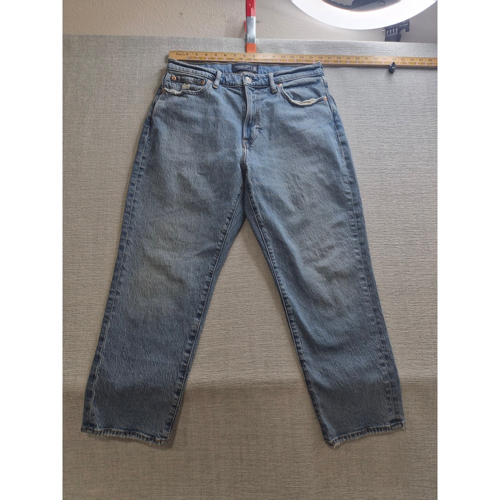 Abercrombie & Fitch Vintage Straight Jeans Men 32x28 Blue Stretch Athletic Loose